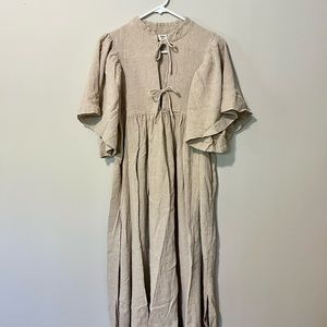 Opia Clover Maxi Dress Crinkle Linen XS/S
